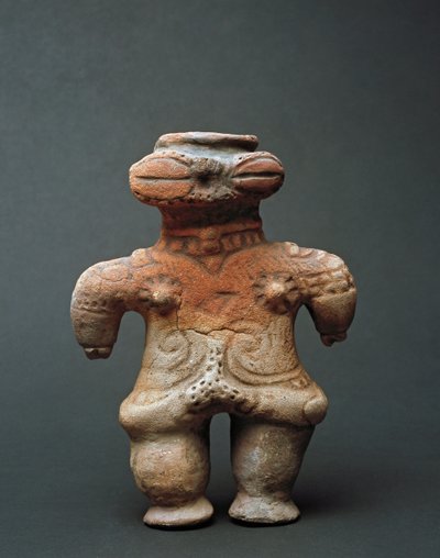 Terracotta dogu-sculptuur uit Akita, Jomon-periode door Japanese School
