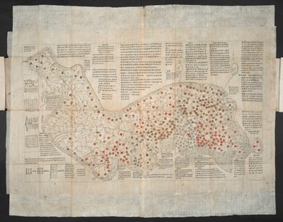 Haejwa chondo - een kaart van het Koreaanse schiereiland oorspronkelijk gemaakt ca. 1820 door School Korean