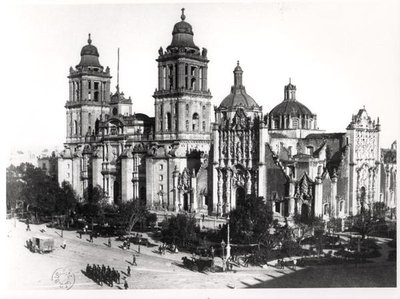 Kathedraal van Mexico-Stad door School Mexican