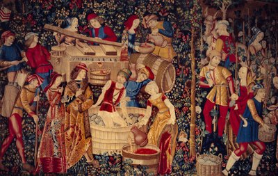 Oogstscène (detail) door School Netherlandish