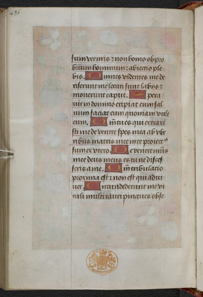 Koningen 9, f.232v, Getijdenboek, Gebruik van Sarum (