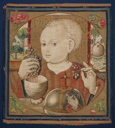 Het kind Jezus perst de wijn van de eucharistie, ca. 1500 door School Netherlandish
