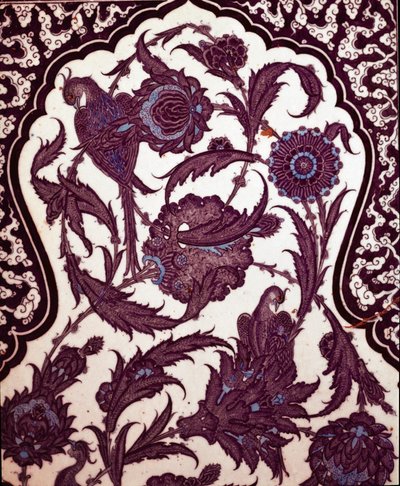 Ottomaanse kunst: Iznik keramiek die de Besnijdenishal van het Topkapi-paleis in Istanbul, Turkije, decoreert door School Ottoman