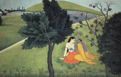Krishna versiert Radha