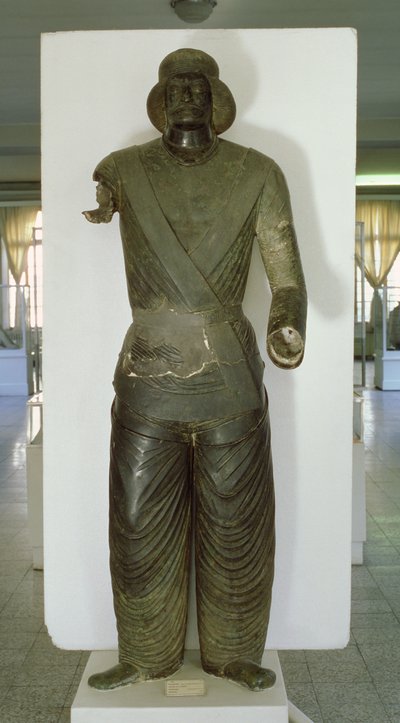 Levensgroot standbeeld van een Parthische prins, uit Sham-Izeh, Malamir, Iran, c.50 v.Chr.-150 n.Chr. door School Parthian