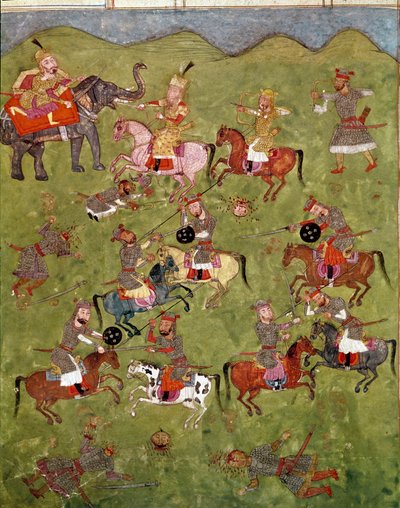 Islamitische kunst: gevechtsscène door School Persian