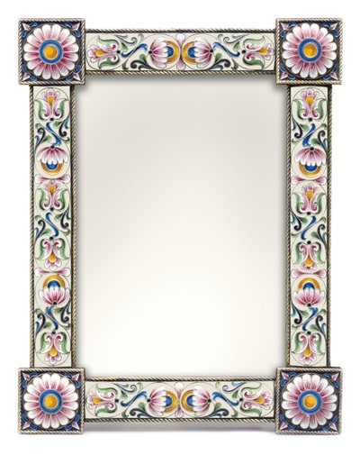 Een zilververgulde en cloisonné geëmailleerde fotolijst, ca. 1900 door School Russian