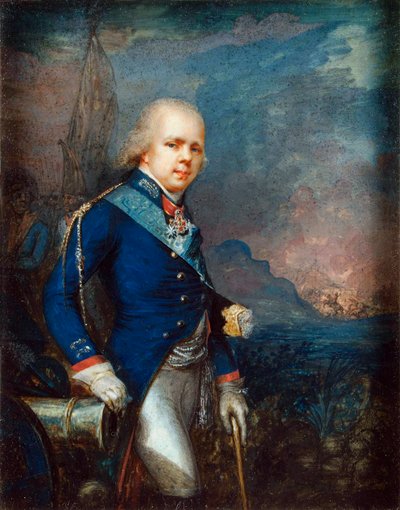 Constantin Pavlovitch van Rusland - Portret van Groothertog Constantijn Pavlovitsj van Rusland (1779-1831) voor de Slag bij Novi door Anoniem door School Russian