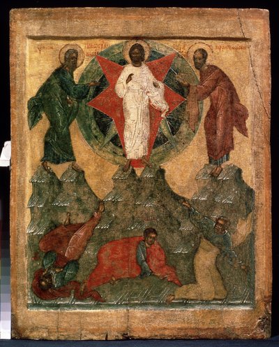 De transfiguratie van Jezus door School Russian