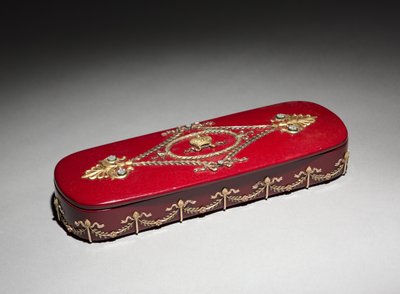 Lakdoos, firma Peter Carl Fabergé (1846-1920), doos door Fabriek N. Lukutin, c.1890 door School Russian