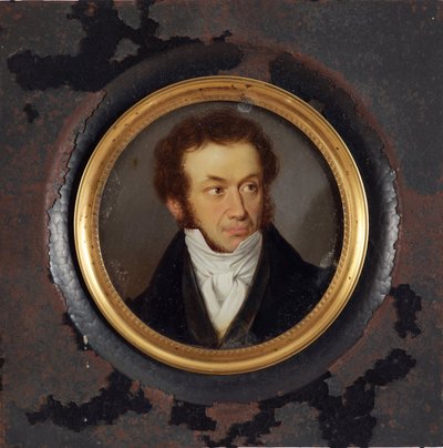 Portret van de schrijver Alexander Poesjkin (1799-1837) door School Russian