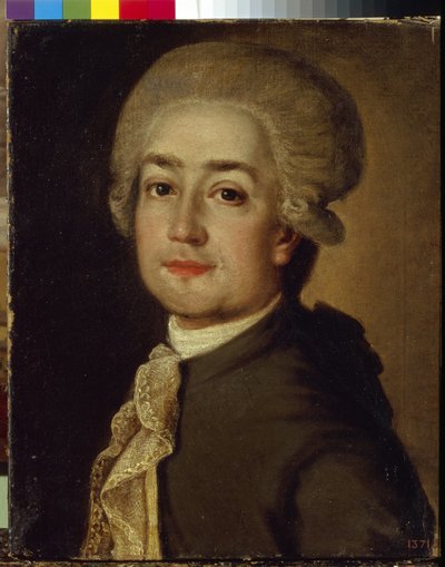 Portret van de componist Fiodor Makarov (1756-1821) door School Russian