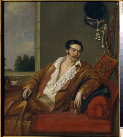 Portret van graaf Vasily Fedorovich Gagarin door School Russian