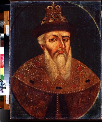 Portret van tsaar Ivan IV de Verschrikkelijke door School Russian