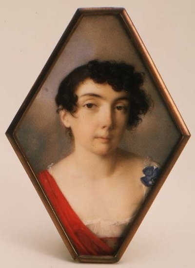 Portret van Anna Mikhailovna Khitrovo door School Russian