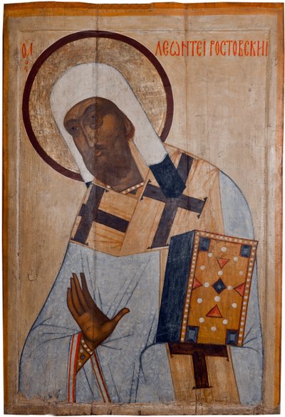 Russisch icoon: Sint Leontius van Rostov door School Russian