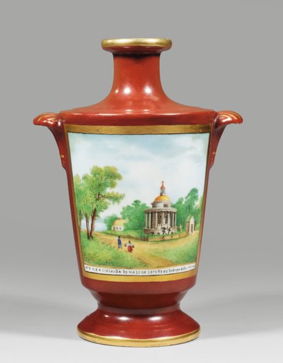 Vaas met een Zaporozhian kozak, ca. 1825 door School Russian