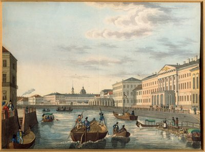 Uitzicht op de Fontanka-rivier in Sint-Petersburg door School Russian