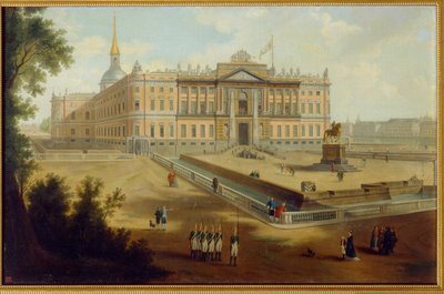 Uitzicht op het Michaelpaleis in Sint-Petersburg door School Russian