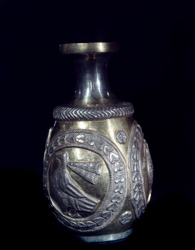 Sassanidische ambachten: gouden zilveren karaf door School Sasanian