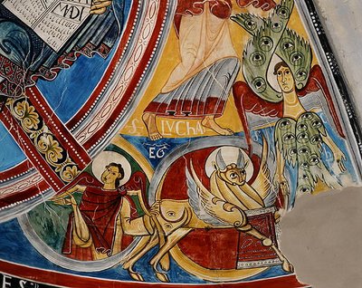 Evangelisch symbool van St. Lucas, kopie van 12e-eeuws origineel door School Spanish