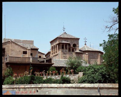 Uitzicht op het huis van de schilder Dominikos Theotokopoulos genaamd El Greco door School Spanish