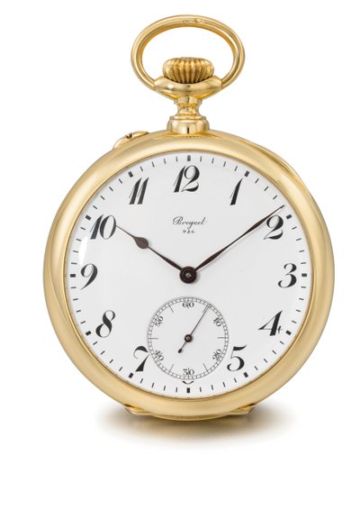 Openface sleutelvrije een minuut tourbillon horloge, Breguet nr. 986 door Swiss School