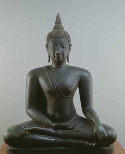 Boeddha zittend in meditatie, Sukhothai stijl door School Thai