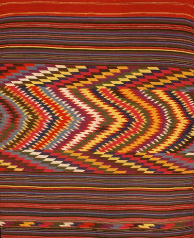 Detail van Tai Lu-stof door School Thai