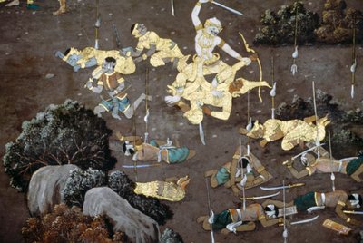 Scènes uit de Ramayana, de fresco