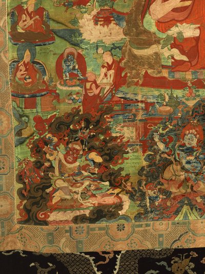 Detail van de Derde Panchen Lama Losan Penden Yeshe door School Tibetan