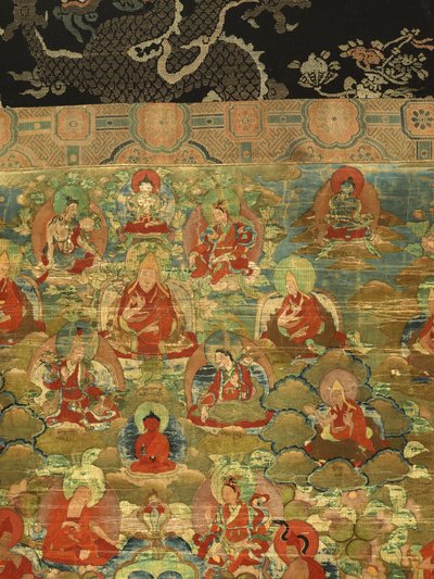 (detail) van de Derde Panchen Lama Losan Penden Yeshe door School Tibetan