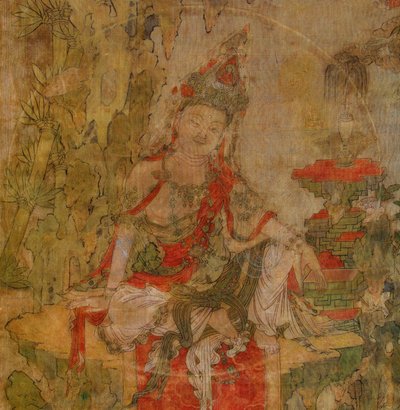 Tibetaanse cultuur: Water en Maan Kuan-Yin (Guanyin) door School Tibetan