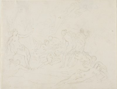 Diana en Callisto door School of Nicolas Poussin