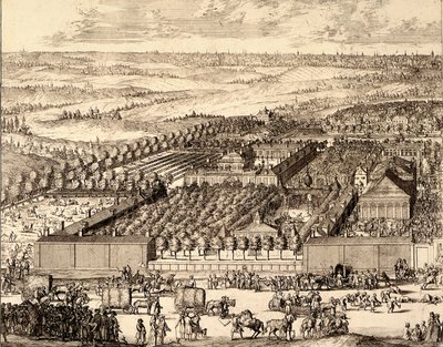 Duitse Wijk Nemetskaya sloboda in Moskou linker deel, 1705 door Schoonebeek