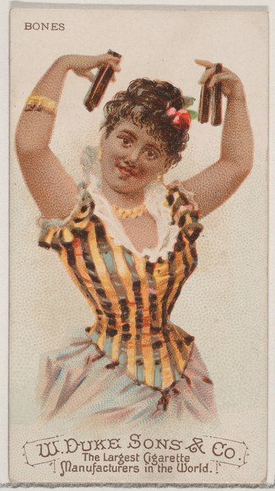 Botten, uit de serie Muziekinstrumenten N82 voor Duke merk sigaretten, 1888 door Schumacher and Ettlinger