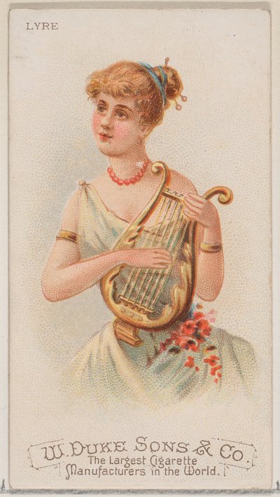 Lier, uit de serie Muziekinstrumenten N82 voor Duke sigaretten, 1888 door Schumacher and Ettlinger