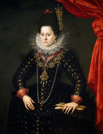 Portret van Elisabeth van Lotharingen, Hertogin-Gemalin van Beieren door Scipione (1550 98) Pulzone