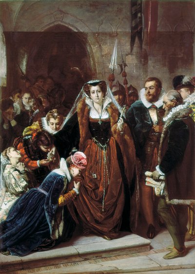 de Koningin Mary 1e Stuart (1542-1587) loopt naar het Schavot door Scipione Vannutelli