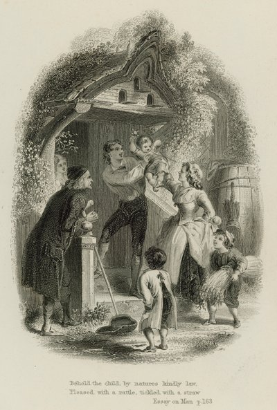 Scène uit Essay on Man, door Alexander Pope door Scottish School