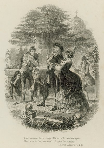 Scène uit Moral Essays, door Alexander Pope door Scottish School