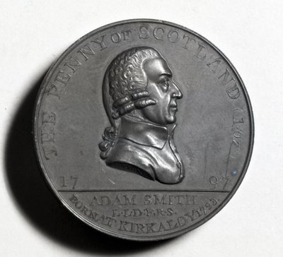 Schotse Penny ter herdenking van Adam Smith (voorzijde), 1797 (koper) door Scottish School
