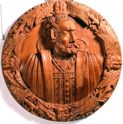 Rondel, van het plafond van de Koningskamer door Scottish School