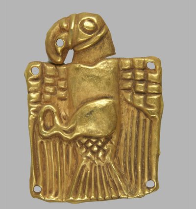 Gouden plaquette in de vorm van een adelaar, 5e eeuw v.Chr. door Scythian