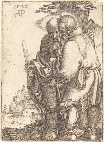 Bartholomeus en Matthias door Sebald Beham