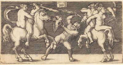 Slag van Drie Mannen door Sebald Beham