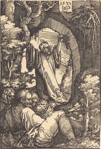 Christus op de Olijfberg door Sebald Beham