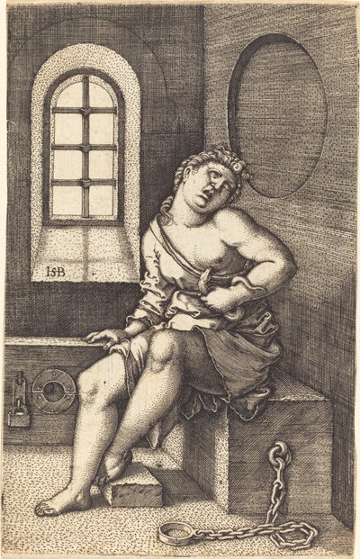 Cleopatra Zittend door Sebald Beham