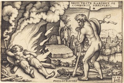 De Dood van Hercules door Sebald Beham