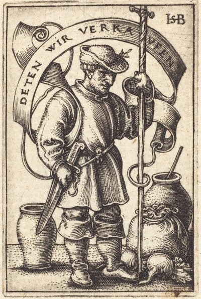 Boer op de markt [links] door Sebald Beham